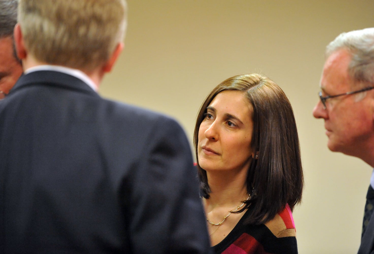 Dunwoody widow appears at a motions hearing before Dekalb County Superior Judge Gregory A. Adams on Feb. 21, 2013.