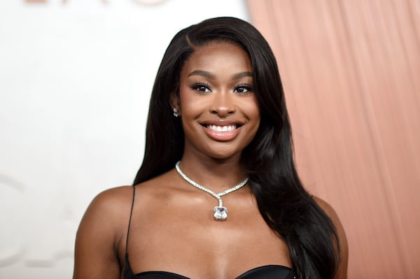 Coco Jones arrives at the Oscars on Sunday, March 2, 2025, at the Dolby Theatre in Los Angeles. (Photo by Richard Shotwell/Invision/AP)