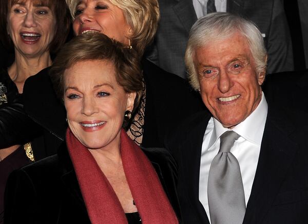 BURBANK, CA - DECEMBER 09:  Actors Julie Andrews and Dick Van Dyke attend the U.S. premiere of Disney's "Saving Mr. Banks", the untold backstory of how the classic film "Mary Poppins" made it to the screen, at the Walt Disney Studios on December 9, 2013 in Burbank, California. The film opens this Holiday season.  (Photo by Kevin Winter/Getty Images)