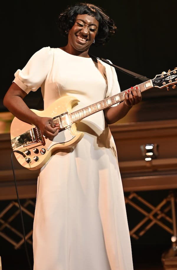 "Marie and Rosetta," True Colors Theatre's production about real-life gospel musician/composer Sister Rosetta Tharpe, features Amitria Fanae.
Courtesy of Greg Mooney