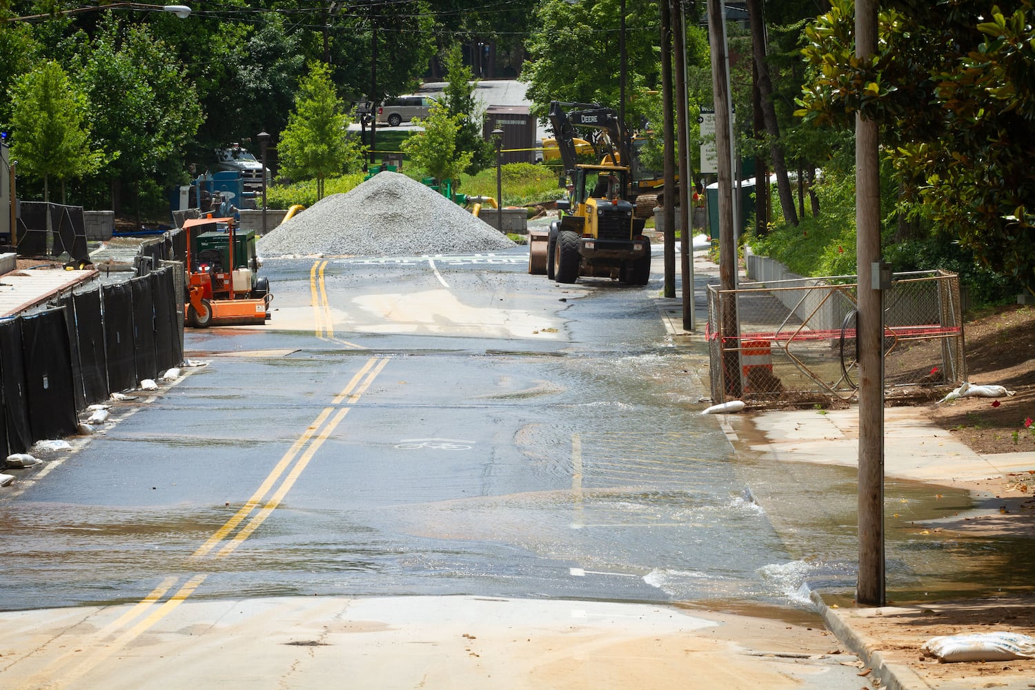 PHOTOS: Water main repair at Georgia Tech