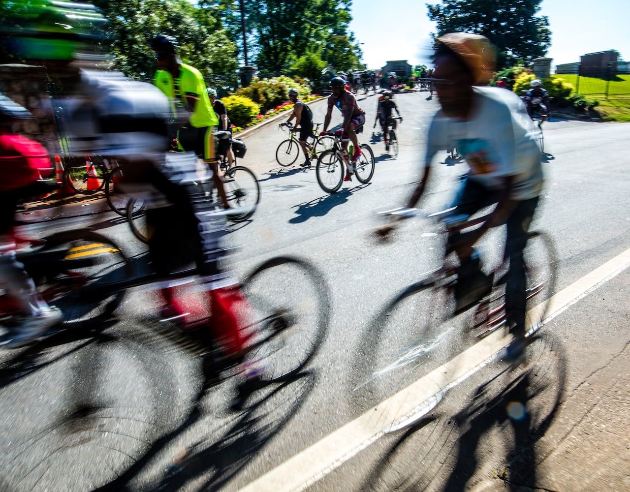 John Lewis memorial bike ride on the anniversary of his death.