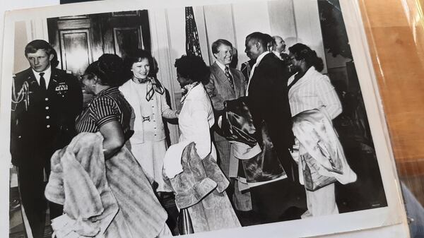 January 20, 1977 day of Inauguration receiving line in White House