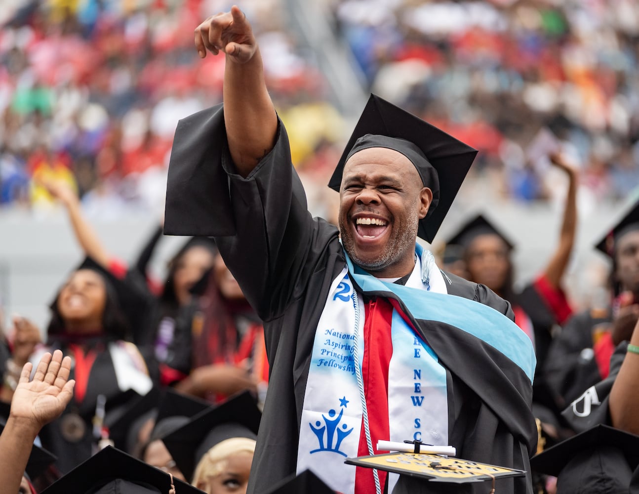 Graduates, faculty and family gather for the Clark Atlanta University 35th annual commencement convocation.