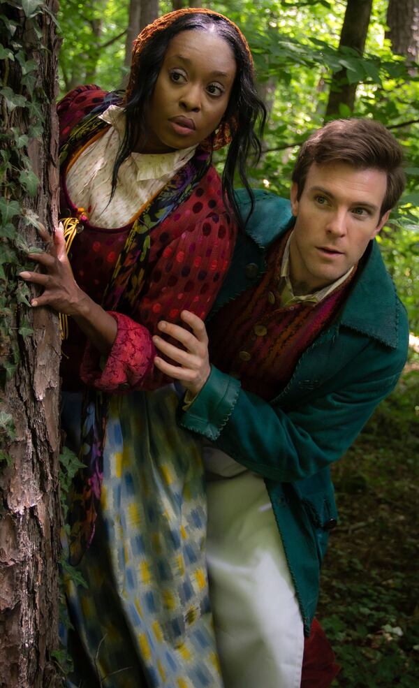 Felicia Boswell and Billy Tighe appear in the musical "Into the Woods" with City Springs Theatre.
Courtesy of Mason Wood