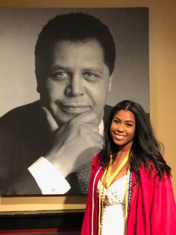 Isabella Jackson, 21, the first granddaughter of former Atlanta Mayor Maynard Jackson.