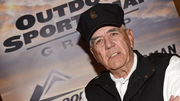 FILE PHOTO: Actor, television personality and former U.S. Marine Corps gunnery sergeant R. Lee Ermey attends the 2016 National Shooting Sports Foundation's Shooting, Hunting, Outdoor Trade (SHOT) Show. His cremains were taken to Arlington National Cemetery Friday, nearly a year after his death.