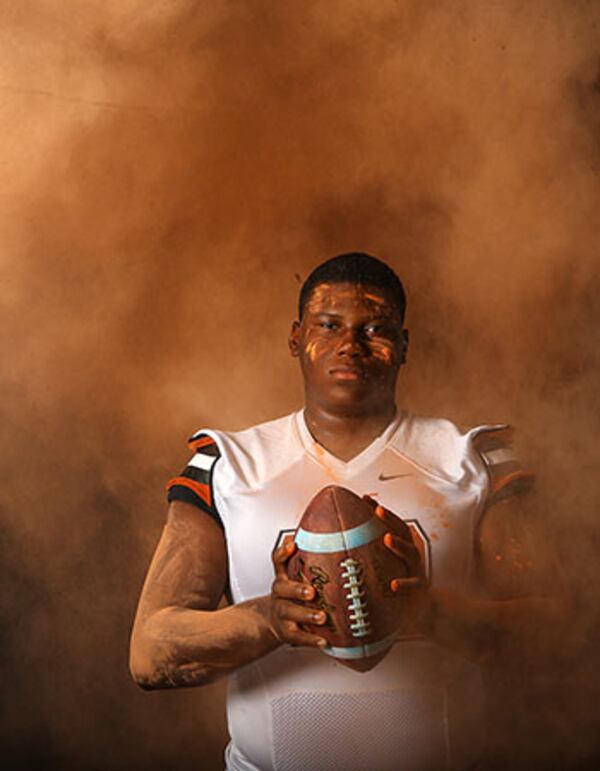 Lanier defensive tackle Derrick Brown (Curtis Compton / AJC)