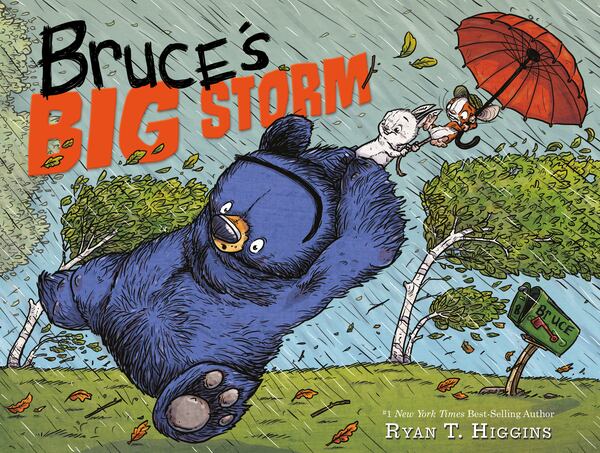 Ryan T. Higgins, author and illustrator of the Mother Bruce series about a grumpy bear who reluctantly raises a gaggle of goslings, leads the children’s parade on Saturday.