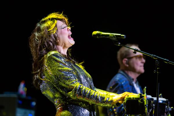 Cindy Wilson performs at one of The B-52s "farewell" concerts in Atlanta in January. Photo: Ryan Fleisher