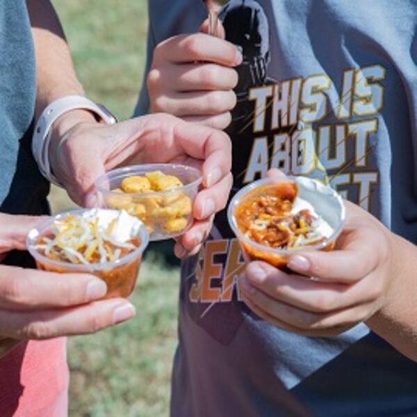 Sample chili prepared by more than 50 cooks at the Atlanta Chili Cook Off in Dunwoody.