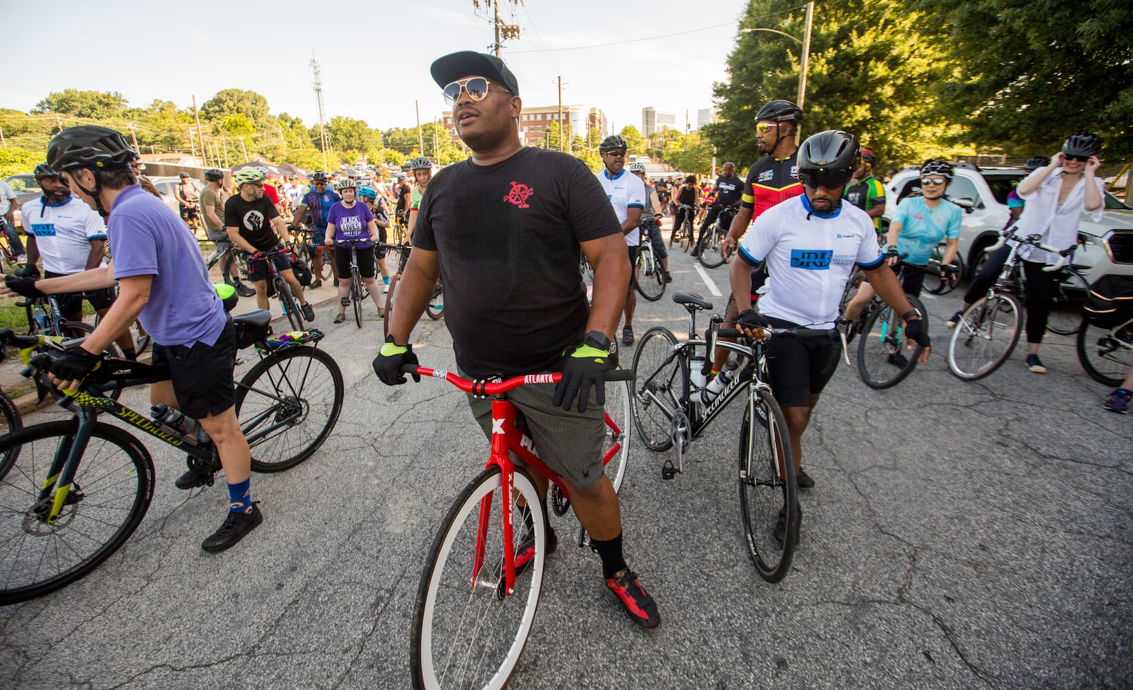 John Lewis memorial bike ride on the anniversary of his death.