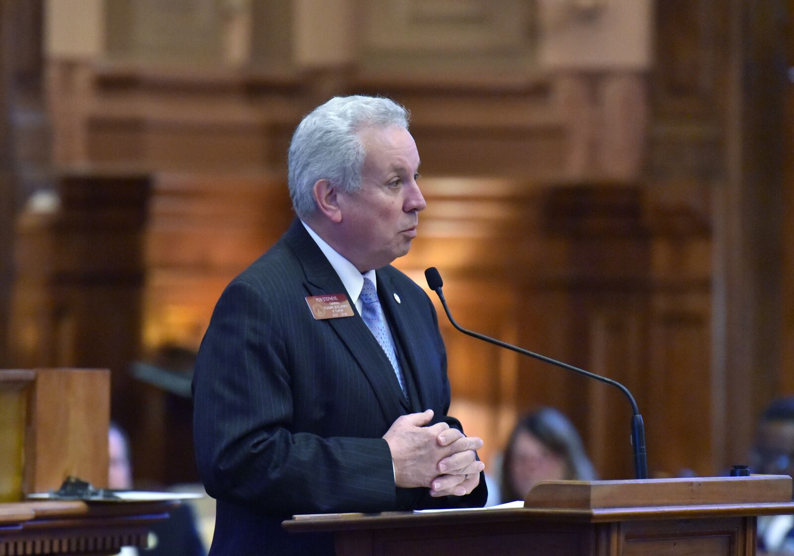 State Rep. Ron Stephen, a Republican from Savannah, spoke highly of Rep. Jon Burns as a possible contender to succeed David Ralston as House Speaker. (Hyosub Shin/AJC)