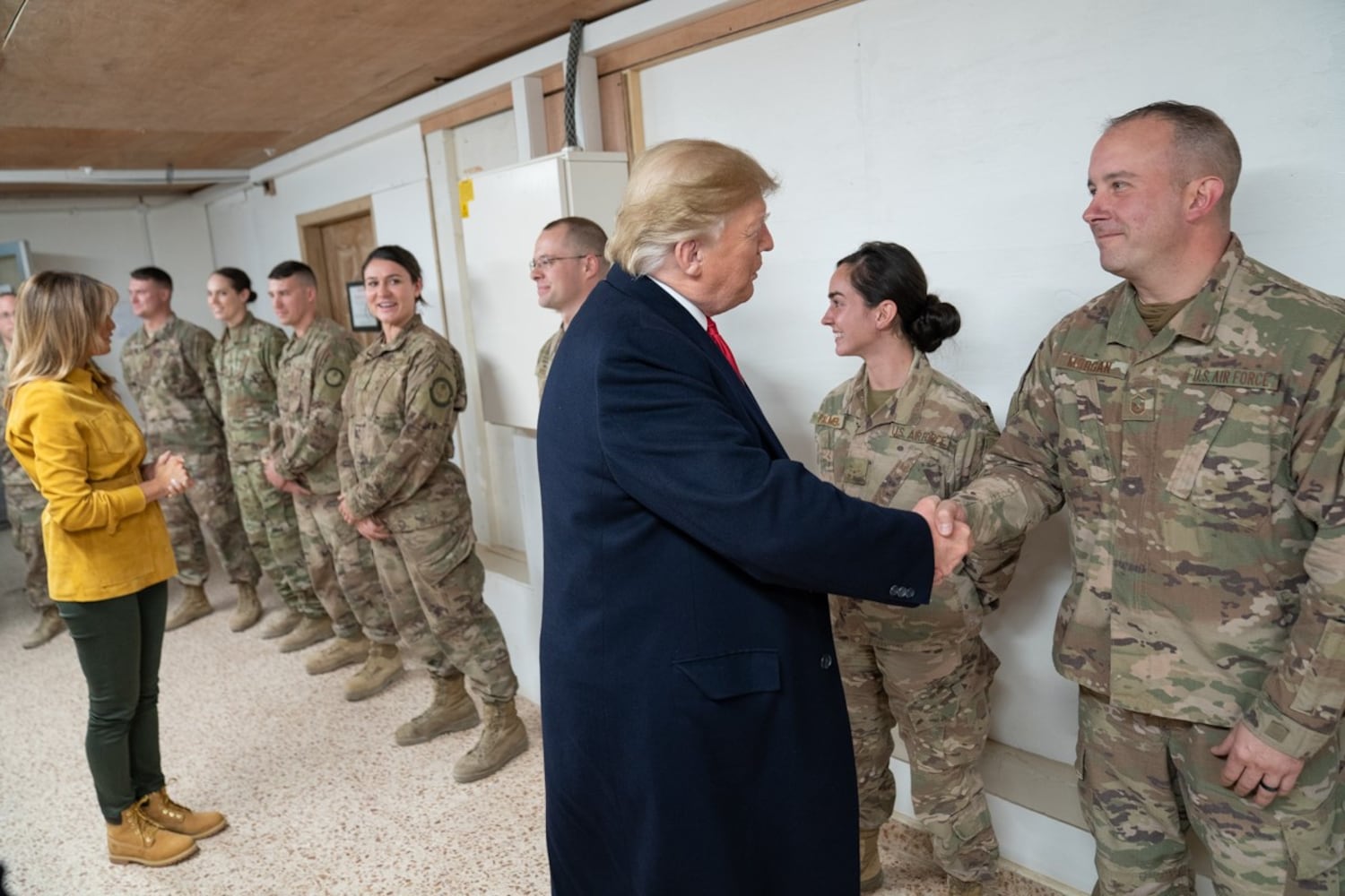 Trump makes unannounced visit to troops in Iraq