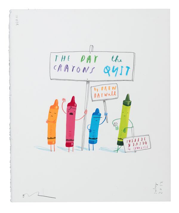 "The Day the Crayons Quit," is a popular 2013 book by Oliver Jeffers. His work will be on view at the High Museum in early 2022