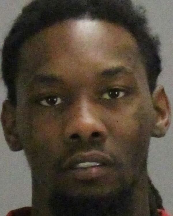 The mug shot of Migos' Offset, legally known as Kiari Kendrell Cephus.