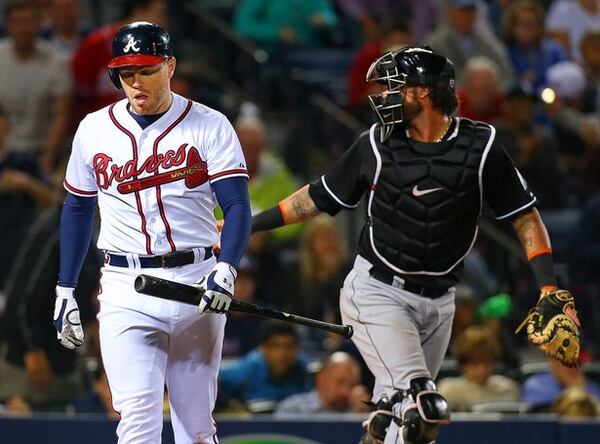 Even Freddie Freeman has gone hitless in the past couple of games for the Braves, who were shut out 1-0 by Jose Fernandez and the Marlins on Tuesday.