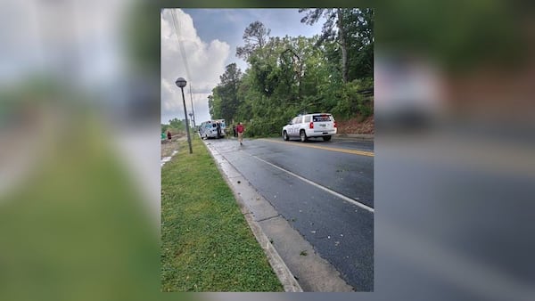 A UGA police officer went to check on reports of a fallen tree on East Campus at Field Street.