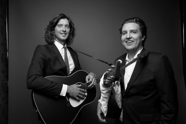 Joey Ryan (left) of the Milk Carton Kids says of his partnership with Kenneth Pattengale, "Basically every way in which we’re opposite contributes to what makes it actually work for us musically.”
