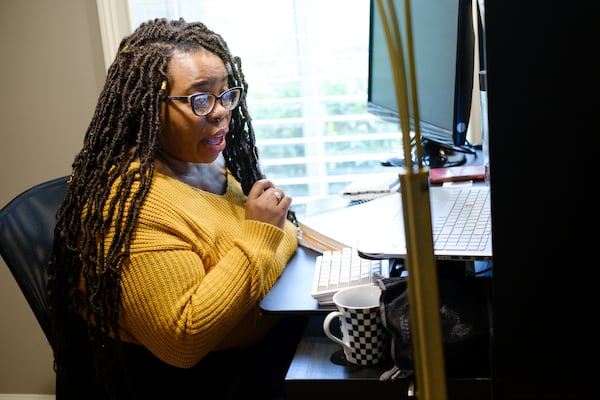 Financial consultant Mishana Carson, owner of Phoenix Wealth and Wellness, says, “I am definitely at an insecure point, so I’ve decided to trade off income security for my sanity,” she said. “And now I am an entrepreneur.” (Arvin Temkar / arvin.temkar@ajc.com)