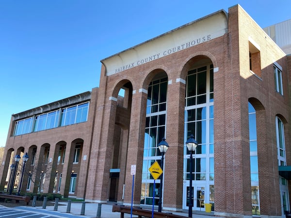 FILE - The Fairfax County, Va., Courthouse, is seen, March 7, 2023. (AP Photo/Matthew Barakat, File)