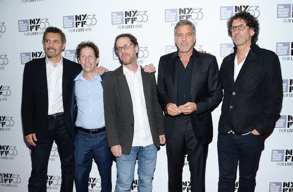 Actor John Turturro (from left), actor Tim Blake Nelson, director Ethan Coen, actor George Clooney and director Joel Coen attend a special 15th anniversary screening of "O Brother, Where Art Thou?" during the New York Film Festival at Alice Tully Hall on Tuesday, Sept. 29, 2015, in New York. (Evan Agostini/Invision/AP)