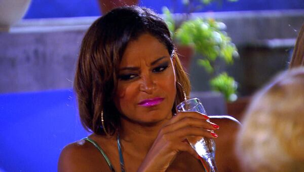 Claudia Jordan is not liking NeNe's shade in Puerto Rico. CREDIT: Bravo