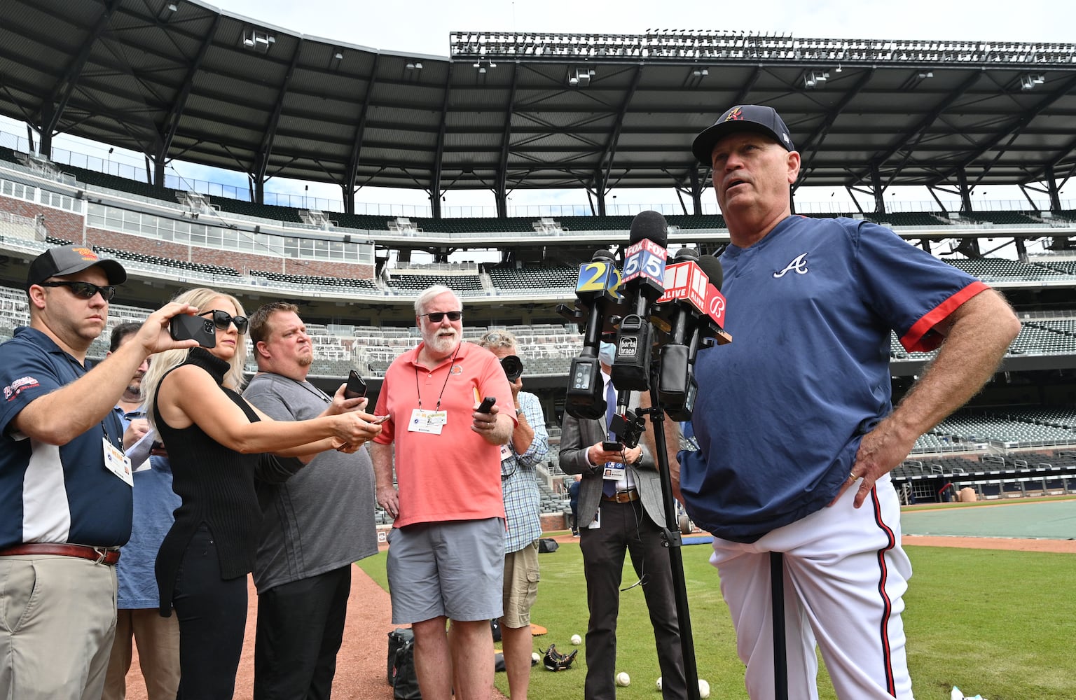 Braves playoff workout photo