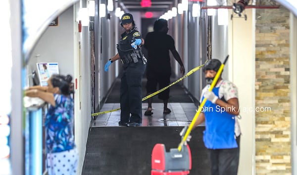 At least one person was shot Thursday morning at the Motel 6 on Virginia Avenue in East Point. The circumstances surrounding the shooting are under investigation.