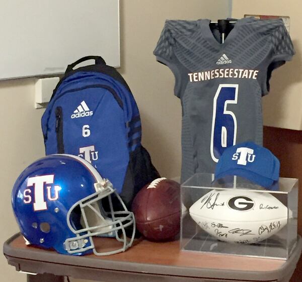 The UGA football team sent injured Tennessee State University player Christion Abercrombie an autographed ball, his mother posted on Twitter.