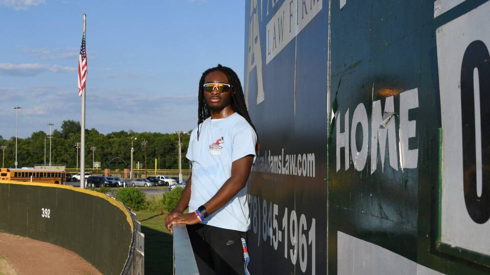 19-year-old Christian Kendrick is a junior at Tennessee State University, majoring in human performance and sports science. He's currently the scoreboard operator for the Macon Bacon at Luther Williams Field.  (Photo Courtesy of Katie Tucker/The Telegraph)