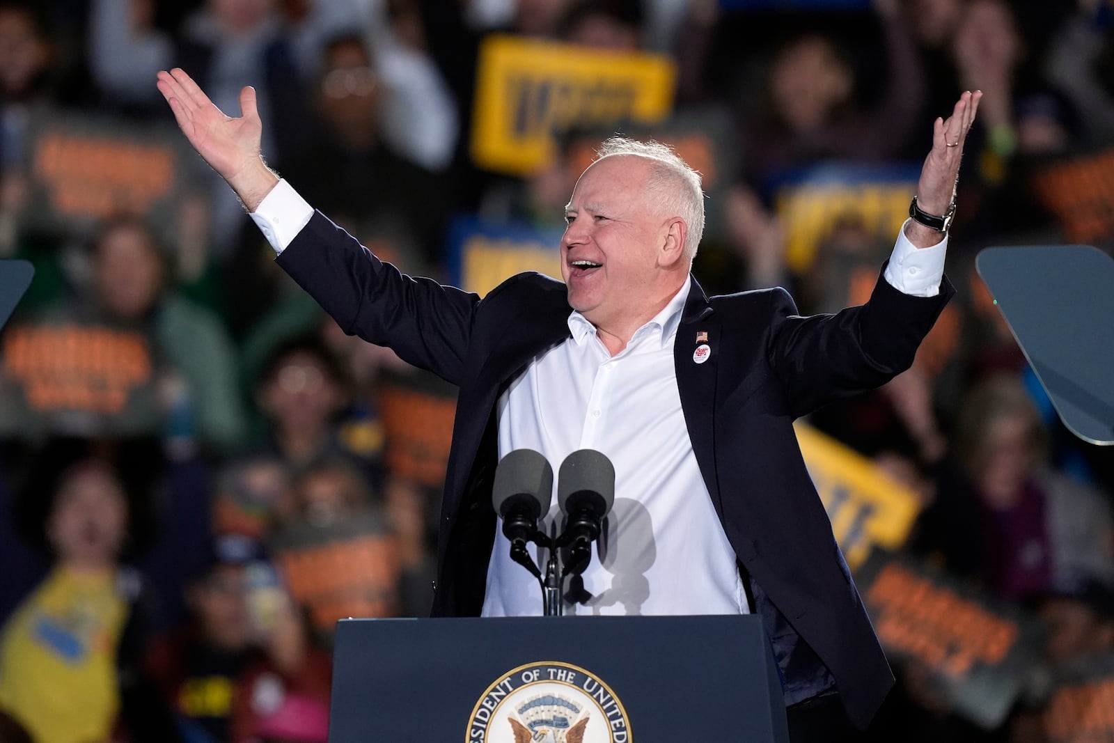 Minnesota Gov. Tim Walz, the Democratic vice presidential nominee, is campaigning in Georgia today.