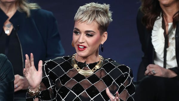 PASADENA, CA - JANUARY 08:  Judge Katy Perry of the television show American Idol speaks onstage during the ABC Television/Disney portion of the 2018 Winter Television Critics Association Press Tour at The Langham Huntington, Pasadena on January 8, 2018 in Pasadena, California.  (Photo by Frederick M. Brown/Getty Images)