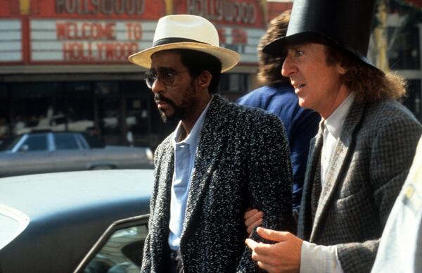 Richard Pryor and Gene Wilder walking down street in scene from the film 'Another You', 1991. (Photo by TriStar/Getty Images)