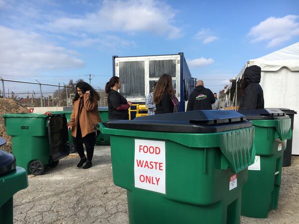 The Foodbank bought this composter from Green Mountain Technologies. It will eliminate 80 tons of food waste a year. STAFF/BONNIE MEIBERS