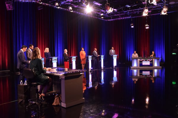 The candidates polling in the top half of the mayor's race convene at the Atlanta Press Club debate Tuesday.