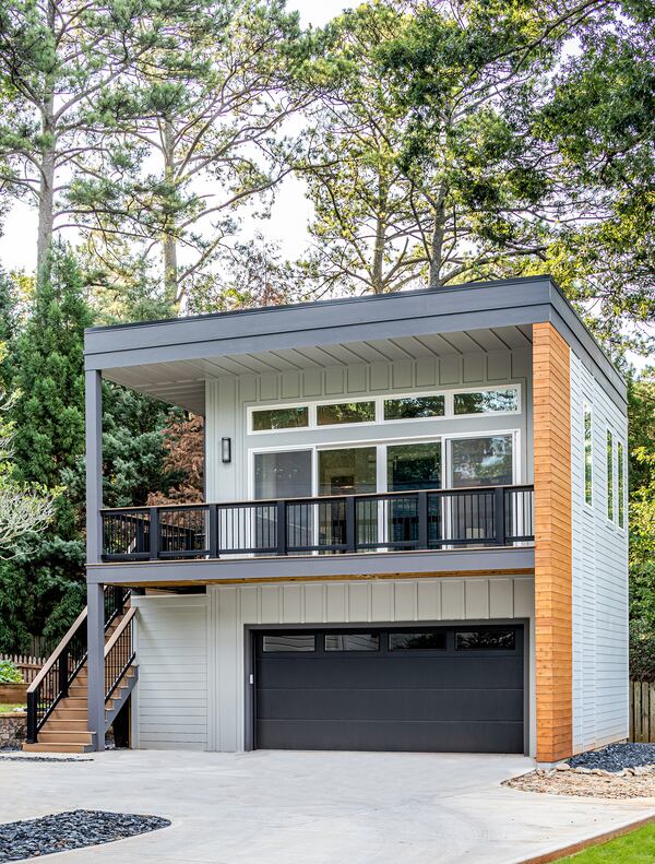 Here is one of the ADUs created by Heather Shuster of Decatur-based Alair Homes. About 80 percent of the ADUs she designs and builds match the facade of the adjacent home, though some homeowners try a unique design style. Photo: Courtesy of Alair Homes / Jeff Herr