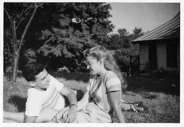 Murray and Lillian Barbash at Camp Boiberik, Rhinebeck, New York, 1943.