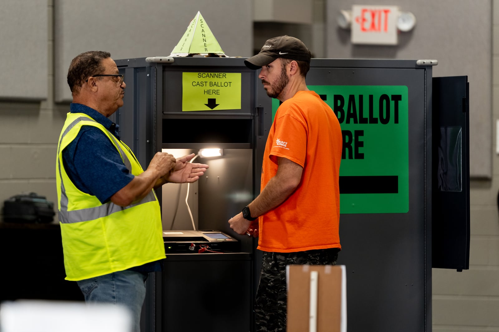 Voters cast their ballots Tuesday in Cobb County. (Ben Hendren for The Atlanta Journal-Constitution)