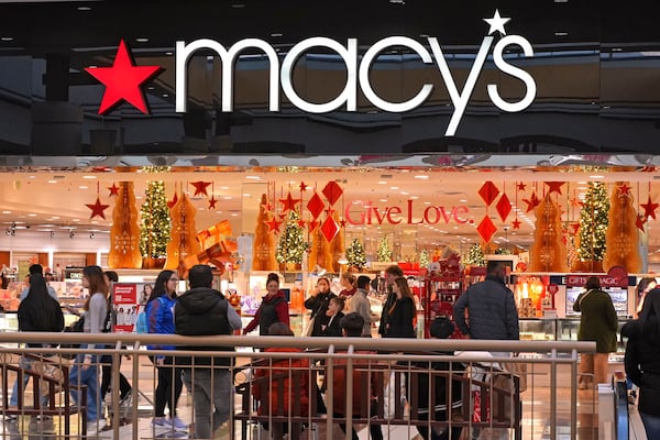 Black Friday shoppers at the Walden Galleria's Macy's in Buffalo, NY., Friday, Nov. 29, 2024. (AP Photo/Gene J. Puskar)