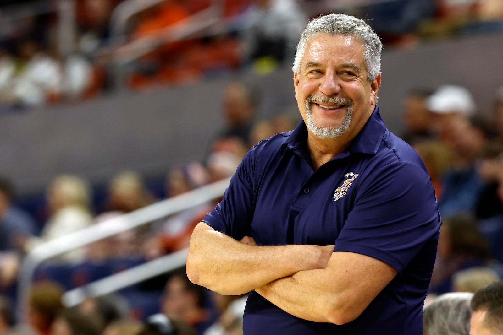 FILE - Auburn head coach Bruce Pearl reacts after a win over Mississippi during the second half of an NCAA college basketball game Saturday, Jan. 20, 2024, in Auburn, Ala. (AP Photo/Butch Dill, File)