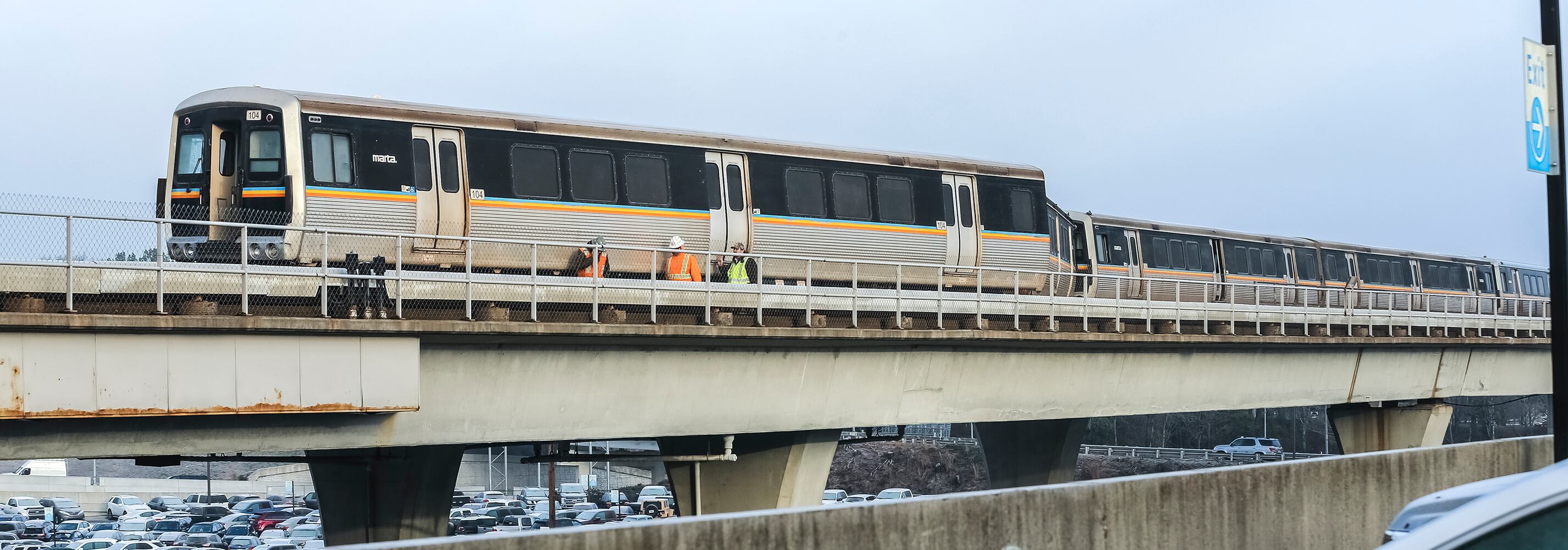 Derailed MARTA train slows airport access