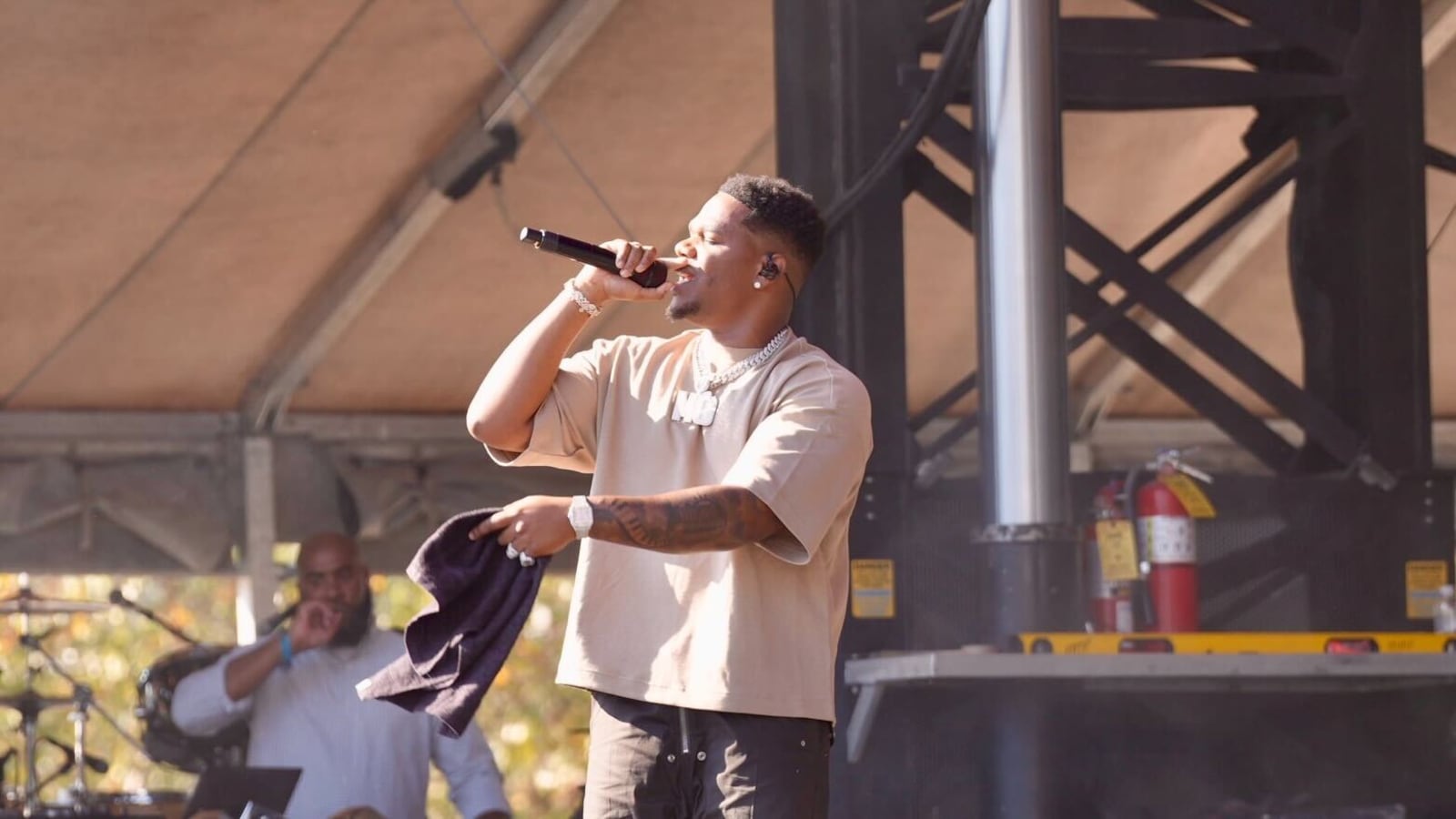 Haitian-American singer, songwriter, and record producer Fridayy performs Saturday afternoon at the P&G stage at the 2024 One Musicfest in Central Park.