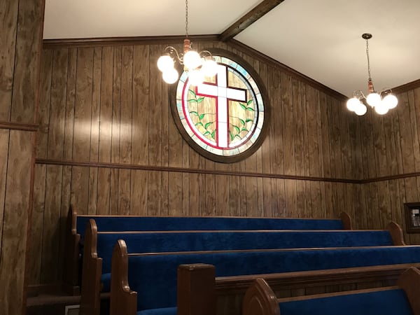 Inside Poplar Springs United Methodist Church in Adairsville. The church will hold its last service on Sunday. CONTRIBUTED