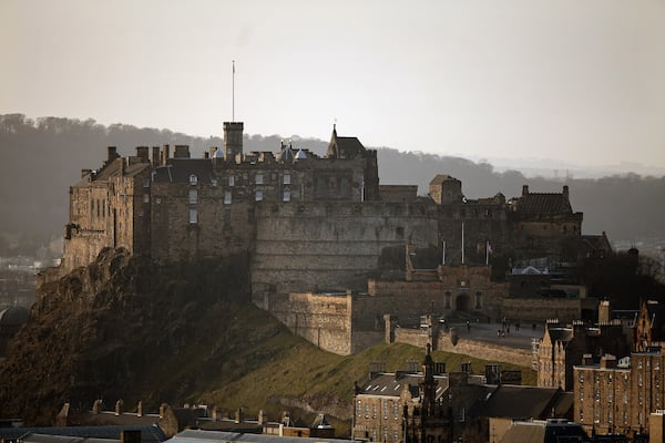 EDINBURGH, SCOTLAND - FEBRUARY 07:  A general view of Edinburgh Castle on February 7, 2012 in Edinburgh, Scotland. The castle dominates the city skyline was built on top of an extinct volcano, and has had a human settlement on the castle site since 900BC.  (Photo by Jeff J Mitchell/Getty Images)