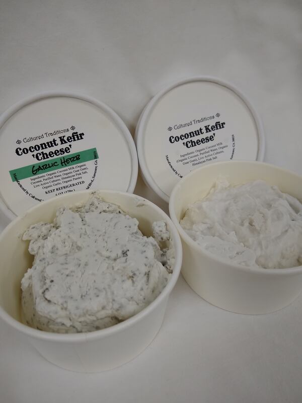 Cultured coconut kefir “cheese” from Cultured Traditions. Courtesy of Cultured Traditions