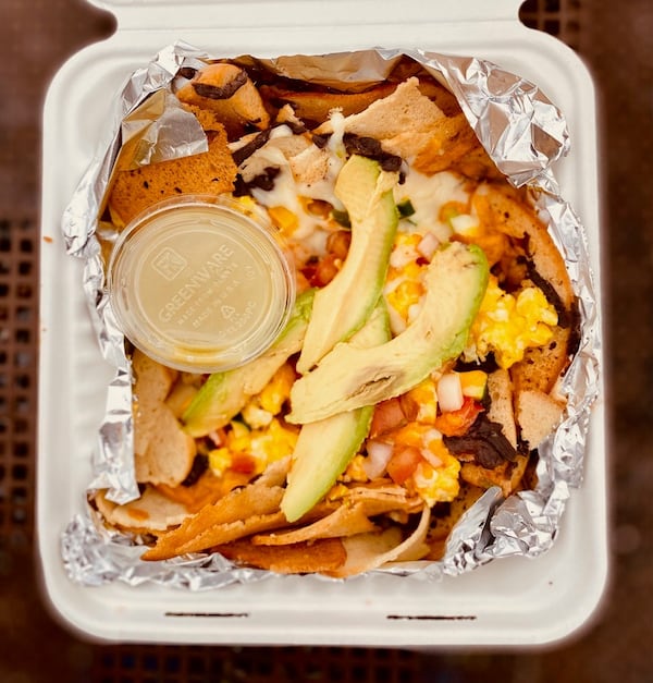 La Bodega’s bagel nachos are a fun New York twist on the Tex-Mex standard; surprisingly, they maintain their crispness for hours. Wendell Brock for The Atlanta Journal-Constitution