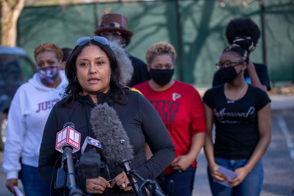 Atlanta City Councilwoman Marci Collier Overstreet speaks at a news conference in 2021. AJC file photo: Alyssa Pointer / Alyssa.Pointer@ajc.com)