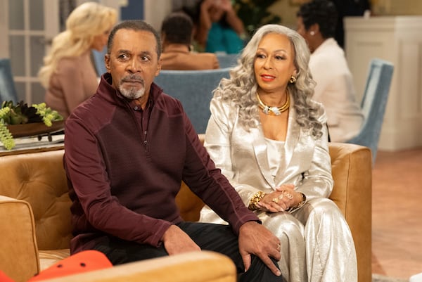 This image released by CBS shows Clifton Davis as Vernon Dupree, left, and Tamara Tunie as Anita Dupree in a scene from "Beyond the Gates." (Quantrell Colbert/CBS via AP)