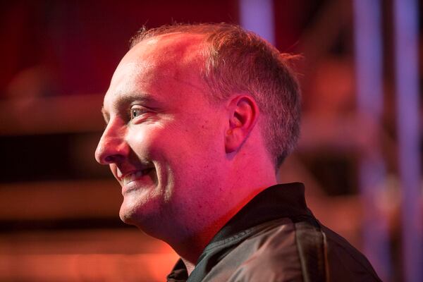 02/15/2019 -- Atlanta, Georgia -- Atlanta United President Darren Eales[cq] is interviewed before the start of an Atlanta United uniform unveiling ceremony at Mercedes-Benz Stadium in Atlanta, Friday, February 15, 2019. (ALYSSA POINTER/ALYSSA.POINTER@AJC.COM)